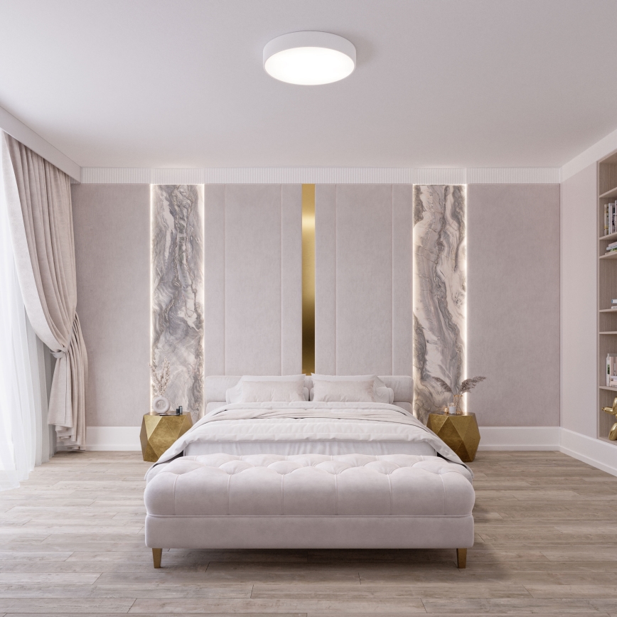 Deckenleuchte mit Bewegungs- und Dämmerungssensor CLEO 2xE27/24W/230V Durchmesser 30 cm weiß