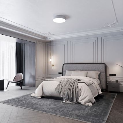 Deckenleuchte CLEO mit Bewegungs- und Dämmerungssensor, 3x E27/24W/230V, Ø 40 cm, grau