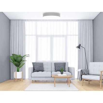 Deckenleuchte CLEO mit Bewegungs- und Dämmerungssensor, 6xE27/24W/230V, Ø 80 cm, grau