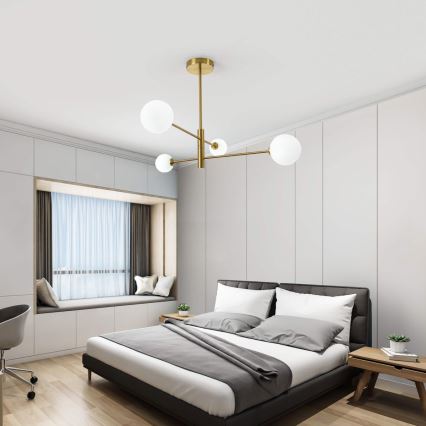 Deckenleuchte mit Stange DORADO 4xG9/40W/230V gold