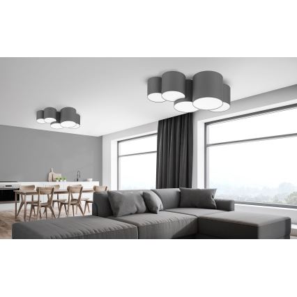 Deckenleuchte MONA 5xE27/15W/230V grau