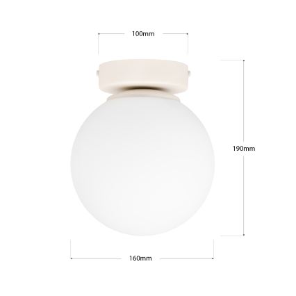 Deckenleuchte MOONLIGHT 1xE27/15W/230V Ø 16 cm cremefarben