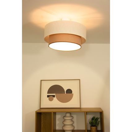 Deckenleuchte NATIA 1xE27/60W/230V weiß/braun