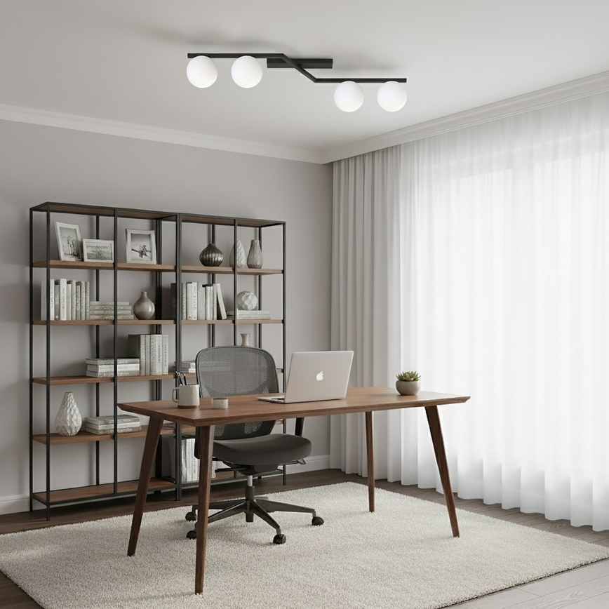 Deckenleuchte NATON 4xE14/10W/230V schwarz/weiß