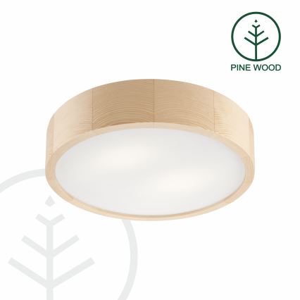 Deckenleuchte NATURAL 2xE27/60W/230V Ø 37,5 cm Kiefer