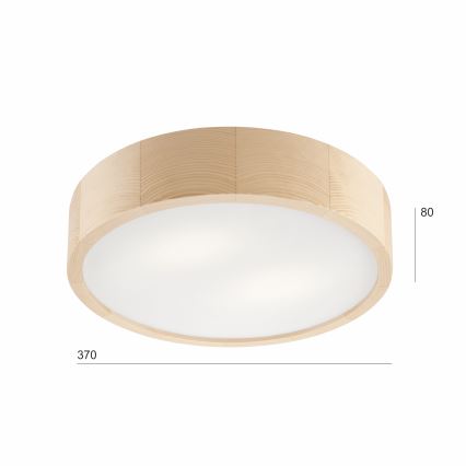 Deckenleuchte NATURAL 2xE27/60W/230V ø 37 cm Kiefer