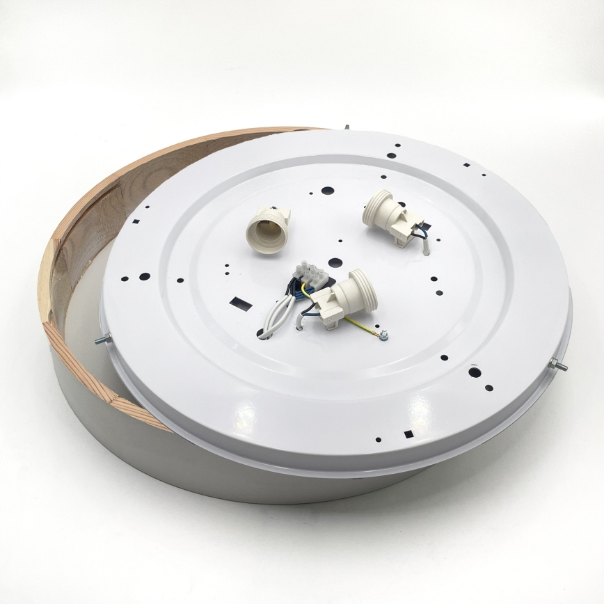 Deckenleuchte NATURAL 5xE27/15W/230V Ø 47,5 cm Kiefer/Weiß