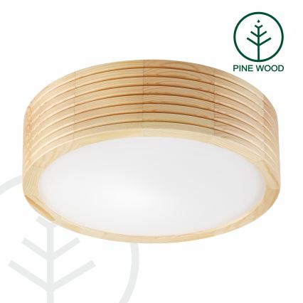 Deckenleuchte NATURAL MODERN 1xE27/15W/230V Ø 27,5 cm Kiefer