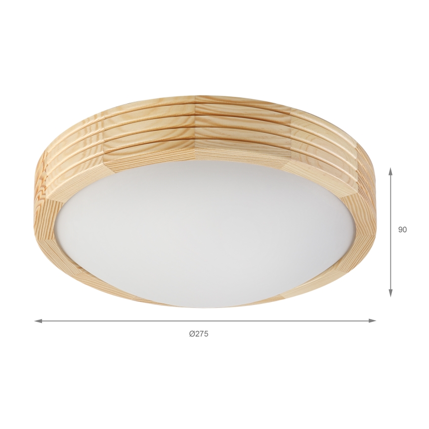 Deckenleuchte NATURAL MODERN 1xE27/15W/230V Ø 27,5 cm Kiefer