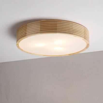 Deckenleuchte NATURAL MODERN 3xE27/15W/230V Ø 47,5 cm Kiefernholz