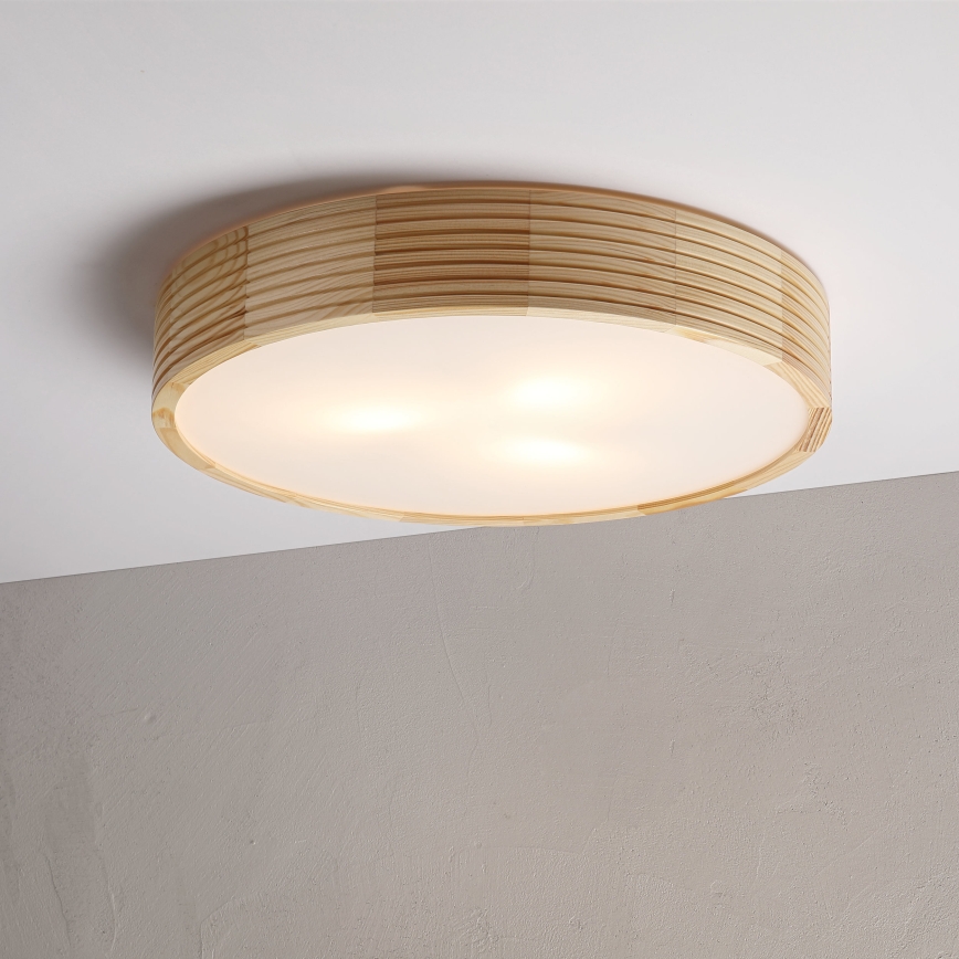 Deckenleuchte NATURAL MODERN 3xE27/15W/230V Ø 47,5 cm Kiefernholz