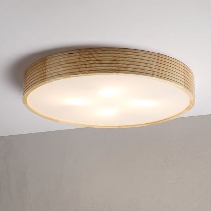 Deckenleuchte NATURAL MODERN 4xE27/15W/230V Ø 58 cm Kiefer