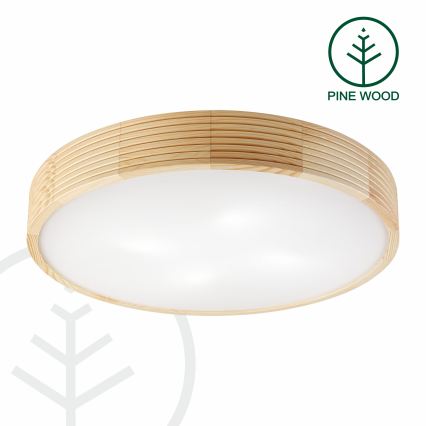 Deckenleuchte NATURAL MODERN 4xE27/15W/230V Ø 58 cm Kiefer