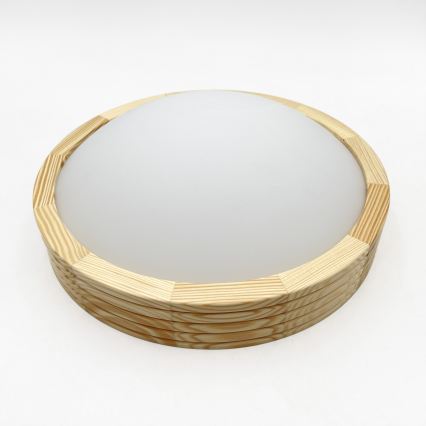 Deckenleuchte NATURAL MODERN SLIM 1xE27/15W/230V Ø 27,5 cm Kiefer