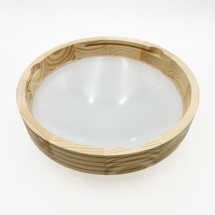 Deckenleuchte NATURAL MODERN SLIM 1xE27/15W/230V Ø 27,5 cm Kiefer