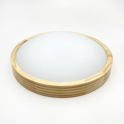 Deckenleuchte NATURAL MODERN SLIM 2xE27/15W/230V Ø 37,5 cm Kiefer