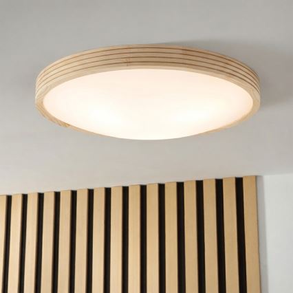 Deckenleuchte NATURAL MODERN SLIM 3xE27/15W/230V Ø 47,5 cm Kiefer
