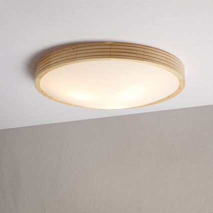 Deckenleuchte NATURAL MODERN SLIM 3xE27/15W/230V Ø 47,5 cm Kiefer