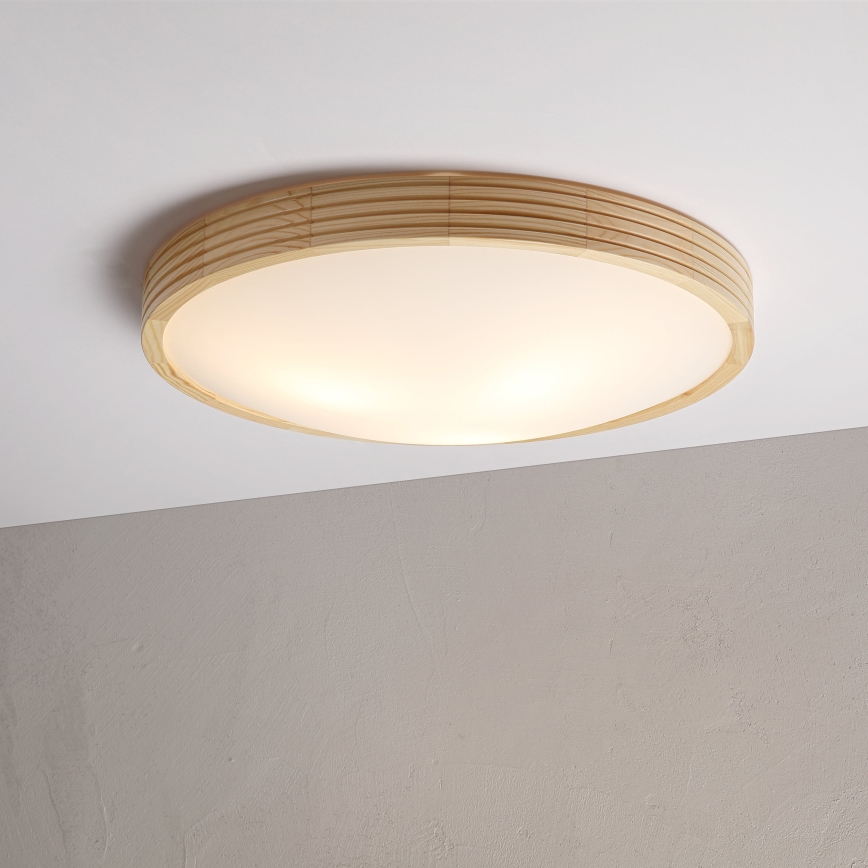 Deckenleuchte NATURAL MODERN SLIM 3xE27/15W/230V Ø 47,5 cm Kiefer