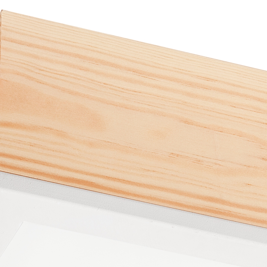 Deckenleuchte NATURAL SQUARE 2xE27/15W/230V 31x31 cm Kiefer/weiß