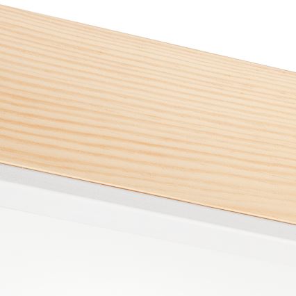 Deckenleuchte NATURAL SQUARE 4xE27/15W/230V 39x39 cm Kiefer/weiß