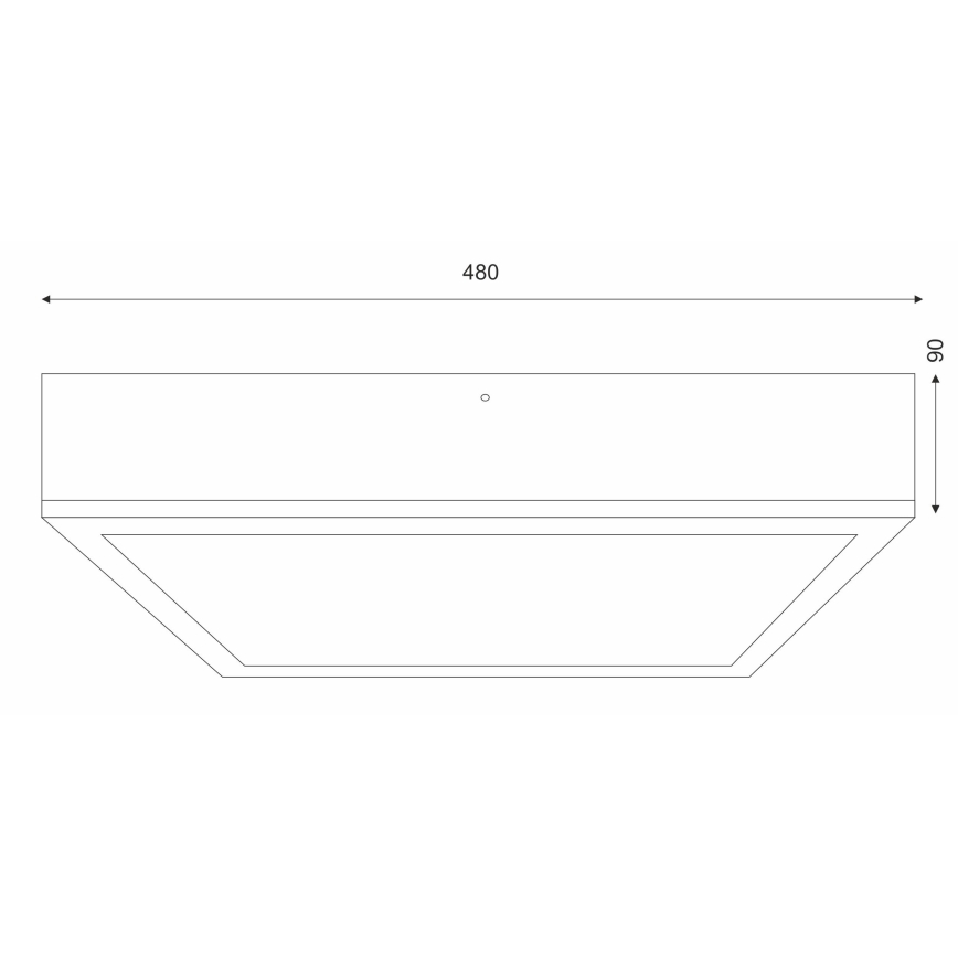 Deckenleuchte NATURAL SQUARE 4xE27/15W/230V 48x48 cm Kiefer/weiß