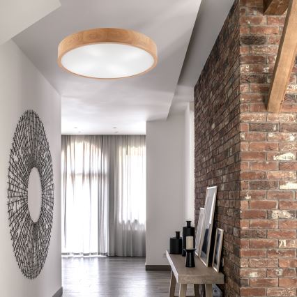 Deckenleuchte OAK 4xE27/60W/230V ø 57 cm Eiche