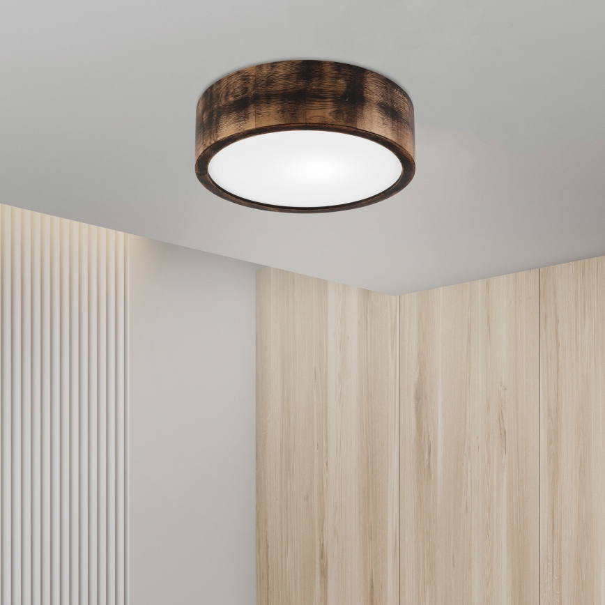 Deckenleuchte OAK SMOKY 1xE27/15W/230V ø 27,5 cm Eiche/dunkelbraun