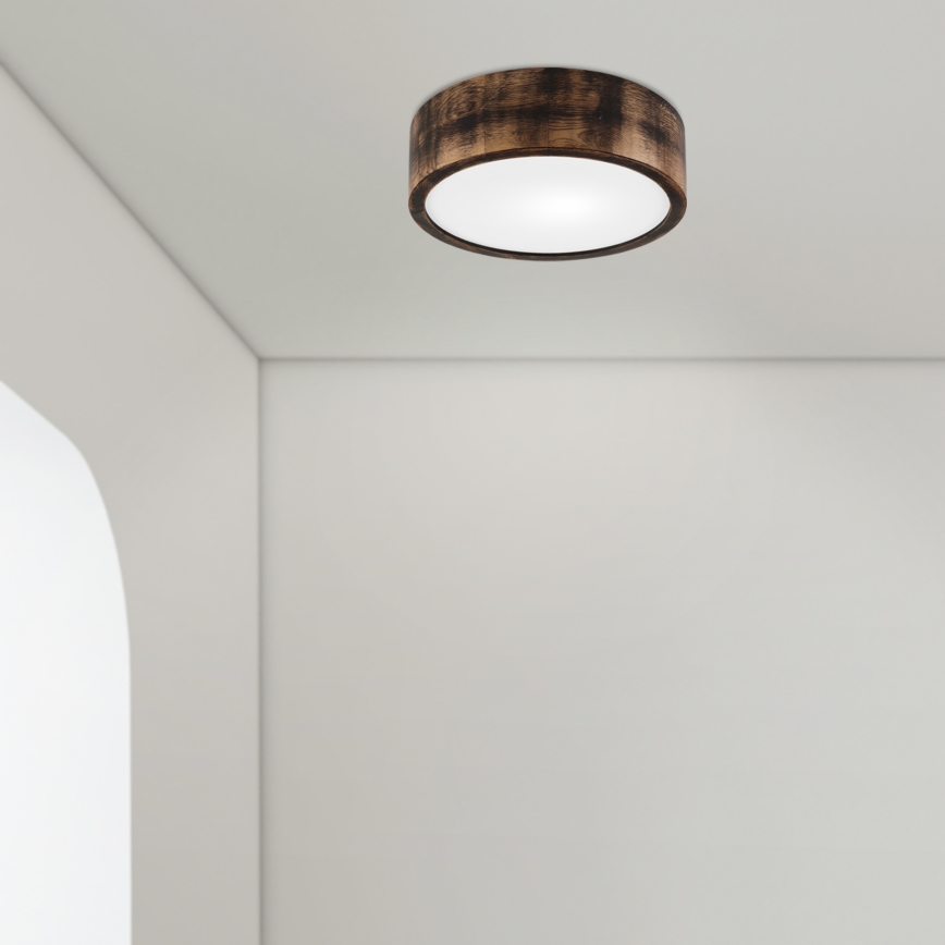 Deckenleuchte OAK SMOKY 1xE27/15W/230V ø 27,5 cm Eiche/dunkelbraun