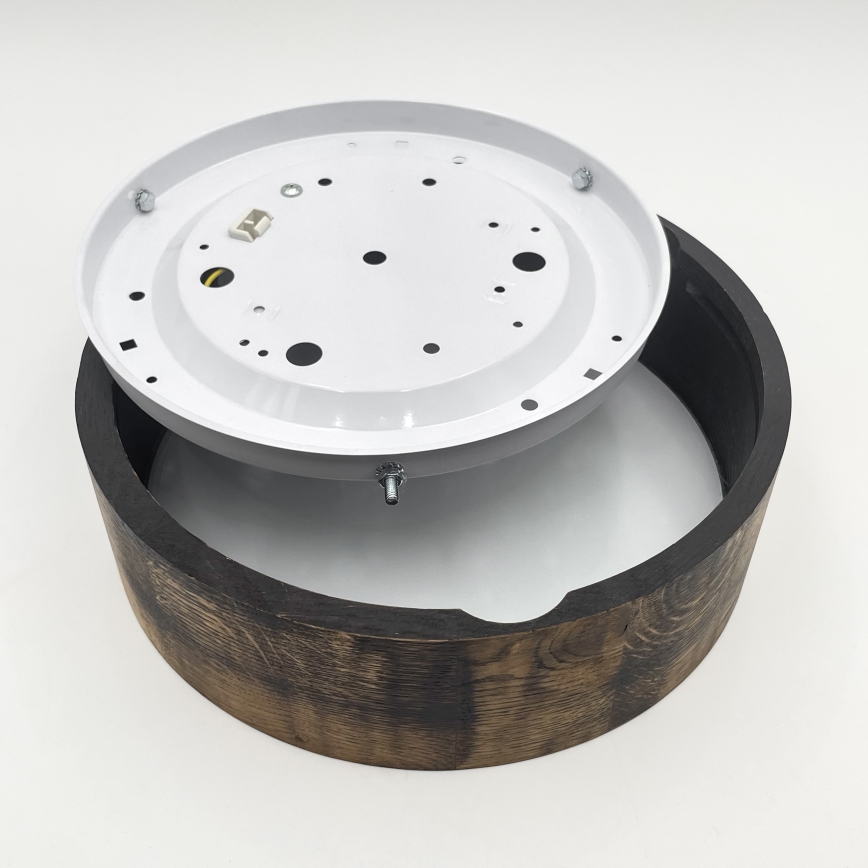 Deckenleuchte OAK SMOKY 1xE27/15W/230V ø 27,5 cm Eiche/dunkelbraun