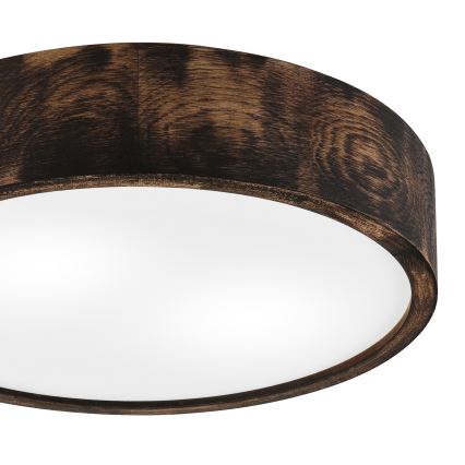 Deckenleuchte OAK SMOKY 2xE27/15W/230V ø 37,5 cm Eiche/dunkelbraun