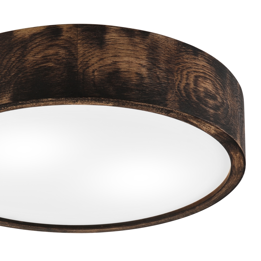 Deckenleuchte OAK SMOKY 2xE27/15W/230V ø 37,5 cm Eiche/dunkelbraun