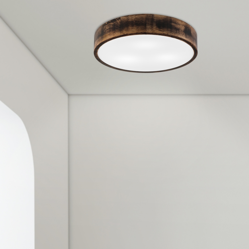 Deckenleuchte OAK SMOKY 3xE27/15W/230V ø 47,5 cm Eiche/dunkelbraun