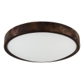 Deckenleuchte OAK SMOKY SLIM 2xE27/15W/230V Ø 37 cm Eiche/dunkelbraun