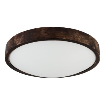 Deckenleuchte OAK SMOKY SLIM 2xE27/15W/230V Ø 37 cm Eiche/dunkelbraun