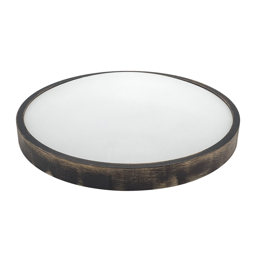 Deckenleuchte OAK SMOKY SLIM 3xE27/15W/230V Ø 47 cm Eiche/dunkelbraun