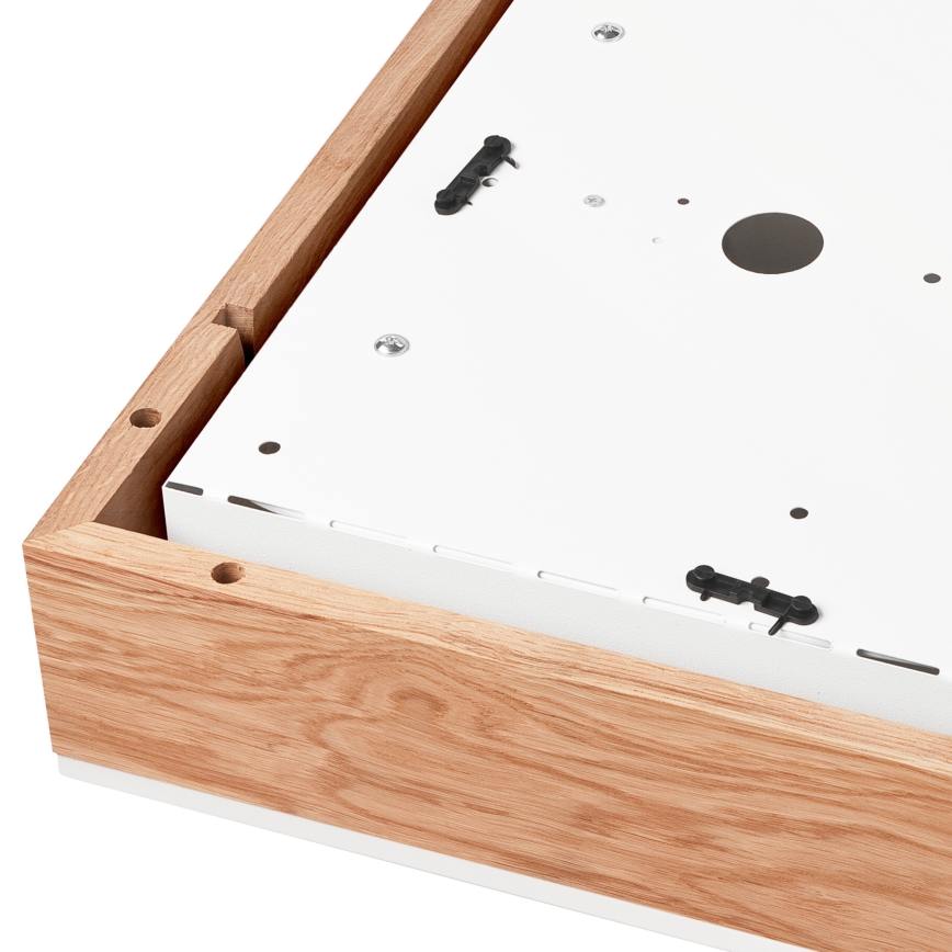 Deckenleuchte OAK SQUARE 4xE27/15W/230V 39x39 cm Eiche/weiß