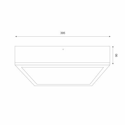 Deckenleuchte OAK SQUARE 4xE27/15W/230V 39x39 cm Eiche/weiß