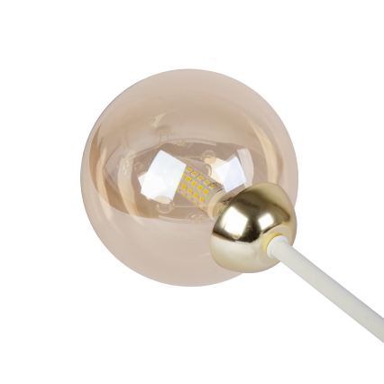 Deckenleuchte OBSIDIAN 6xG9/10W/230V cremefarben/goldfarben/rauchbeige