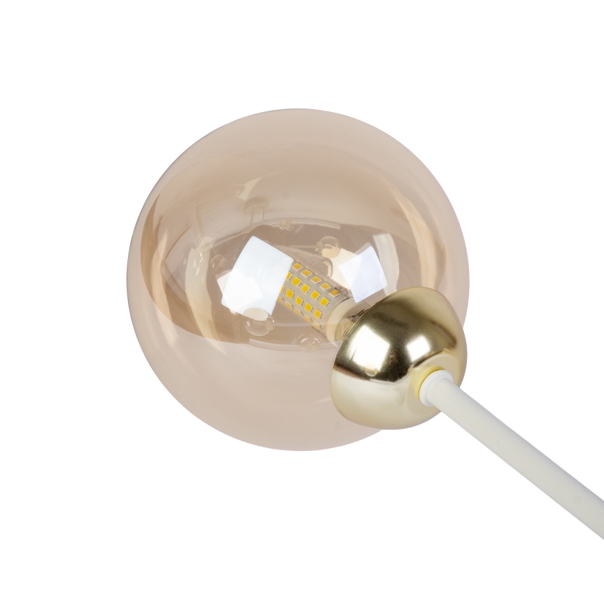 Deckenleuchte OBSIDIAN 6xG9/10W/230V cremefarben/goldfarben/rauchbeige