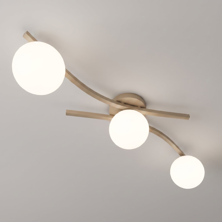 Deckenleuchte OPUS 3xE14/10W/230V beige/weiß