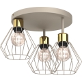Deckenleuchte PARKLA 3xE27/15W/230V beige/golden