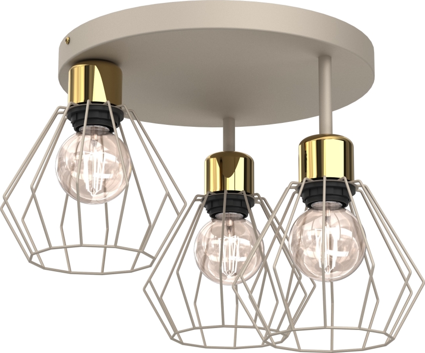 Deckenleuchte PARKLA 3xE27/15W/230V beige/golden