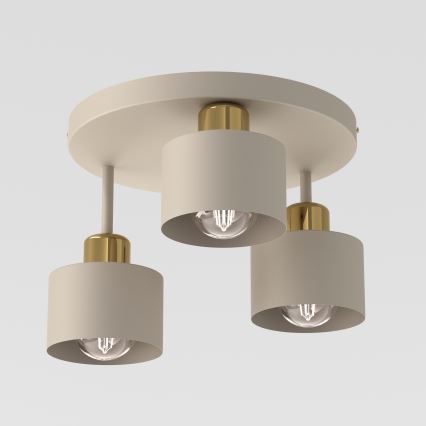 Deckenleuchte PARKLA 3xE27/15W/230V beige/golden