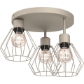 Deckenleuchte PARKLA 3xE27/15W/230V beige