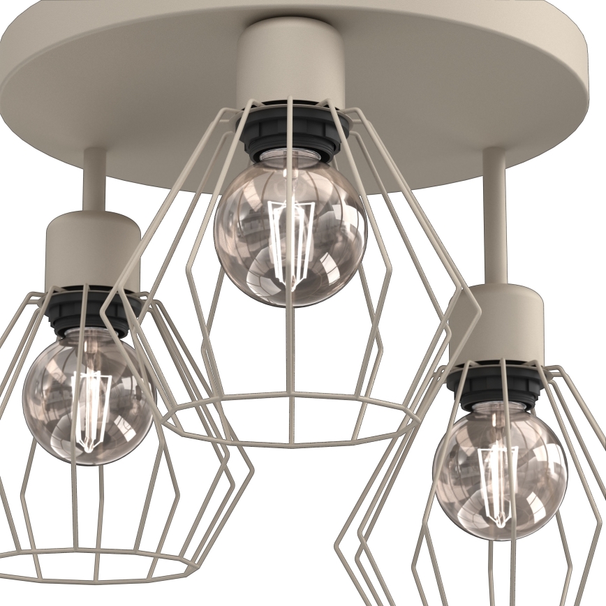Deckenleuchte PARKLA 3xE27/15W/230V beige