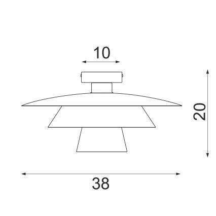Deckenleuchte PLATO 1xE27/15W/230V Ø 32 cm beige