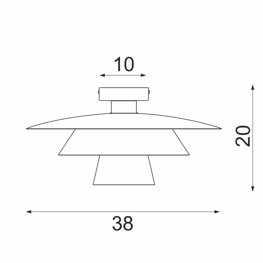 Deckenleuchte PLATO 1xE27/15W/230V Ø 32 cm beige