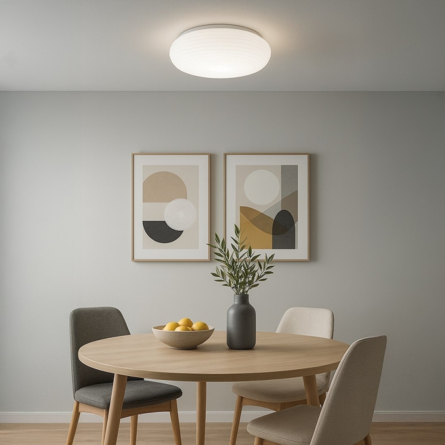 Deckenleuchte PULSO 3xE27/15W/230V Ø 42 cm weiß