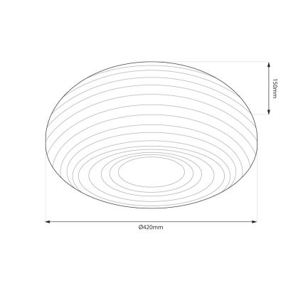 Deckenleuchte PULSO 3xE27/15W/230V Ø 42 cm weiß